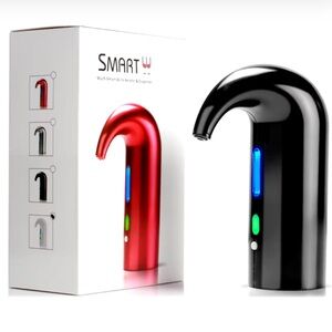 Multi- Smart Wine Aerator & Dispenser One Touch Black w/ Travel Pouch